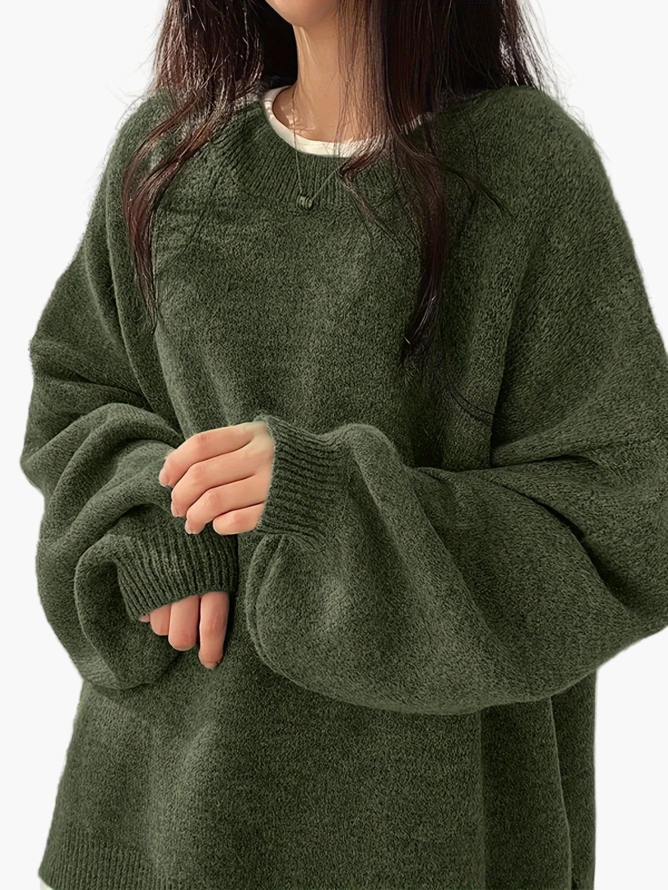Damen Oversize Pullover Lässig Komfortable Freizeitmode - Image 2