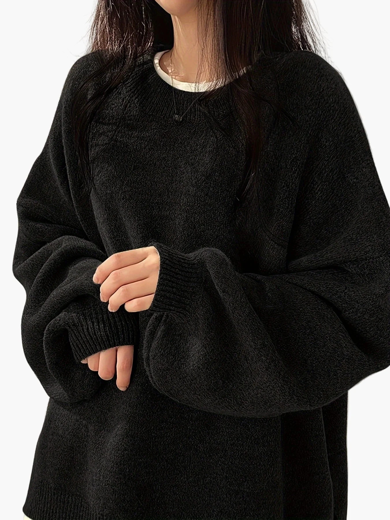 Damen Oversize Pullover Lässig Komfortable Freizeitmode - Image 5
