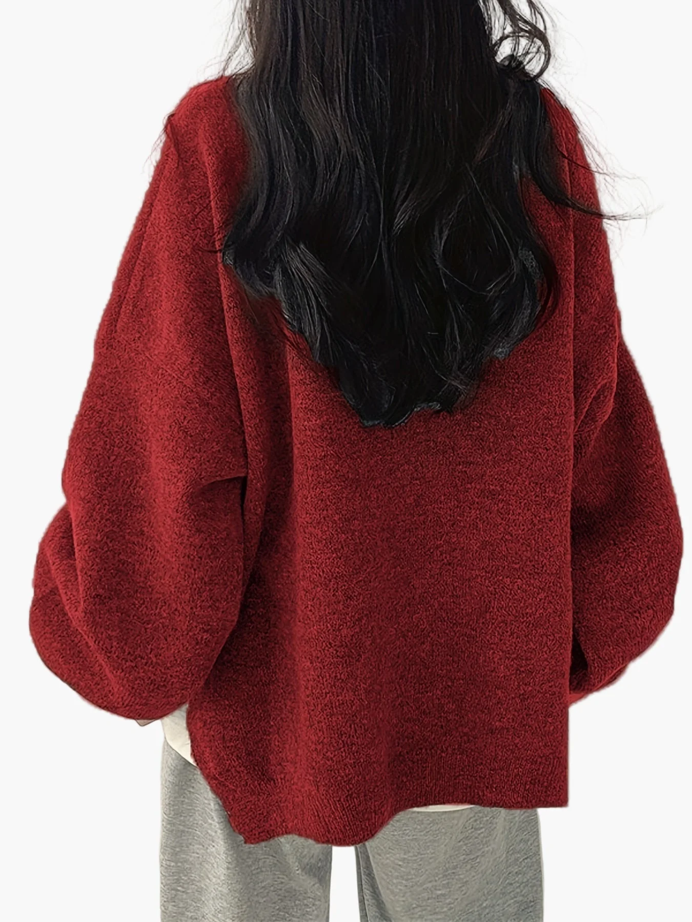 Damen Oversize Pullover Lässig Komfortable Freizeitmode - Image 7