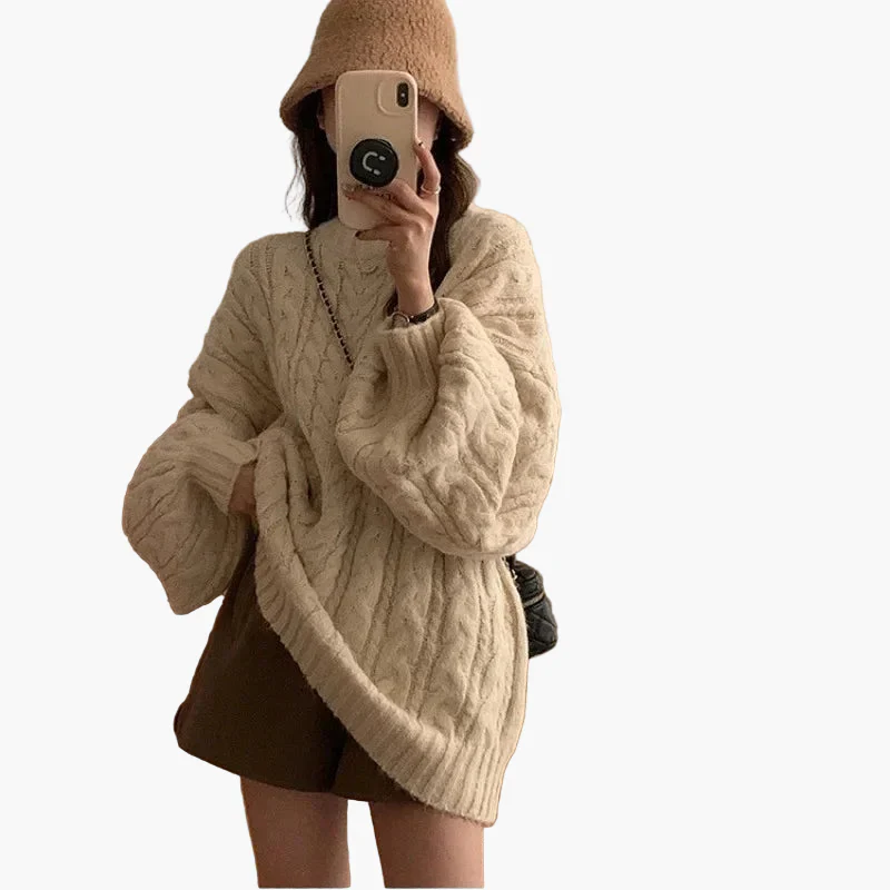 Damen Oversize Pullover – Modischer, lockerer Strickpullover für Freizeit und Alltag - Image 4