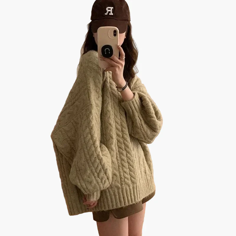 Damen Oversize Pullover – Modischer, lockerer Strickpullover für Freizeit und Alltag - Image 5