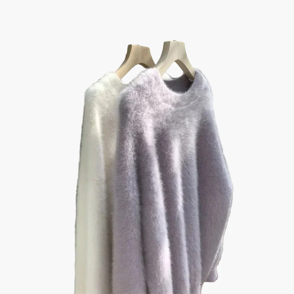 Damen Oversize Pullover mit Rundhalsausschnitt – Lässiger, flauschiger Strickpullover für Herbst und Winter - Image 14