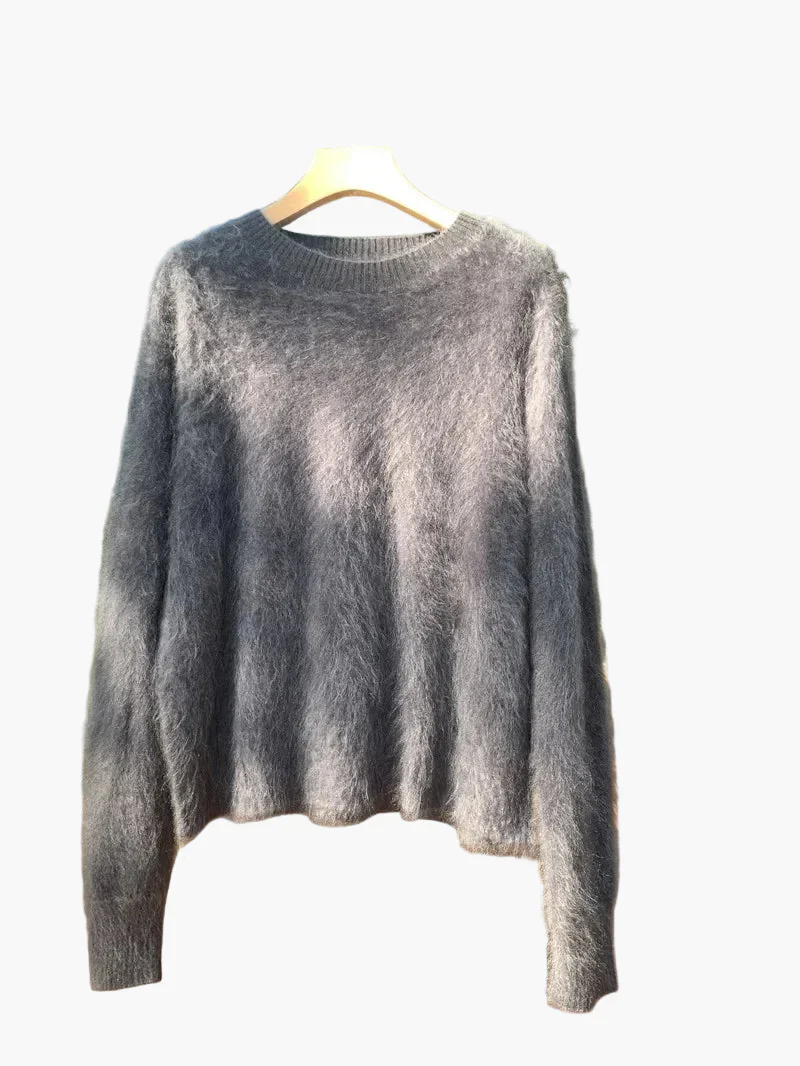 Damen Oversize Pullover mit Rundhalsausschnitt – Lässiger, flauschiger Strickpullover für Herbst und Winter - Image 9
