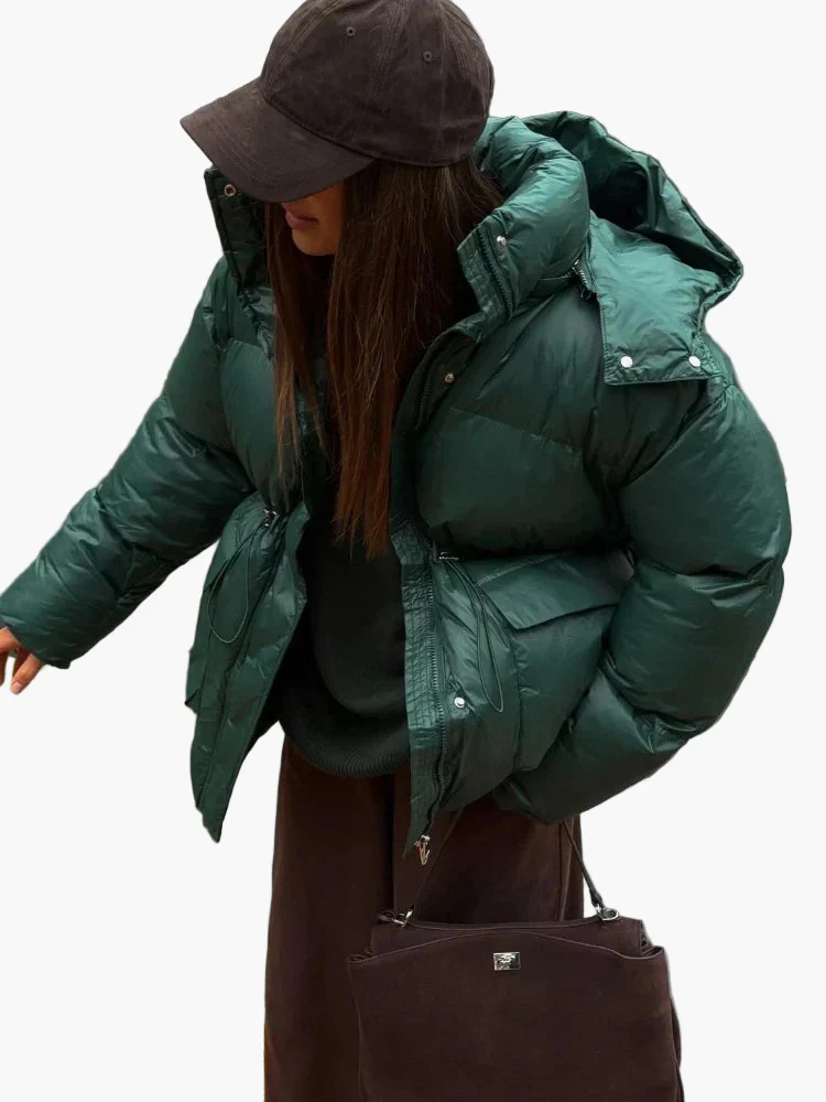 Damen Oversize Steppjacke Winter Elegant Alltag - Image 3