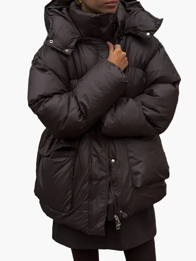 Damen Oversize Steppjacke Winter Elegant Alltag - Image 4