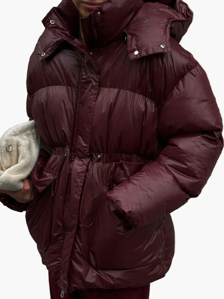 Damen Oversize Steppjacke Winter Elegant Alltag - Image 5