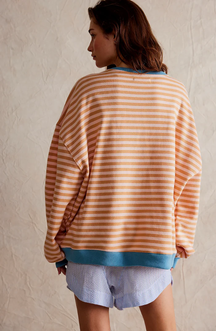 Damen Oversize Streifenpullover – Moderner Freizeitlook, Bequemer Style für Alltag & Freizeit - Image 6
