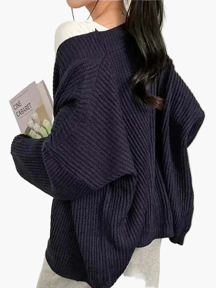 Damen Oversize Strick-Cardigan für Freizeit und Alltag - Image 4