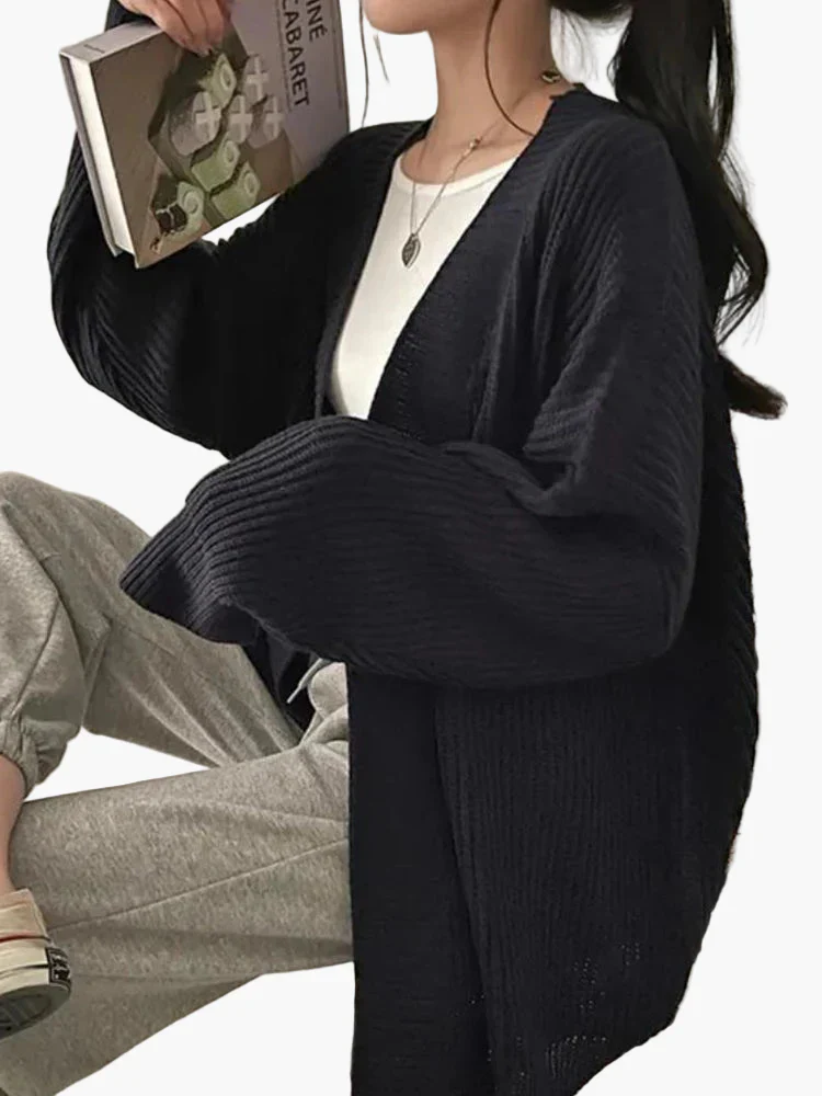 Damen Oversize Strick-Cardigan für Freizeit und Alltag - Image 5