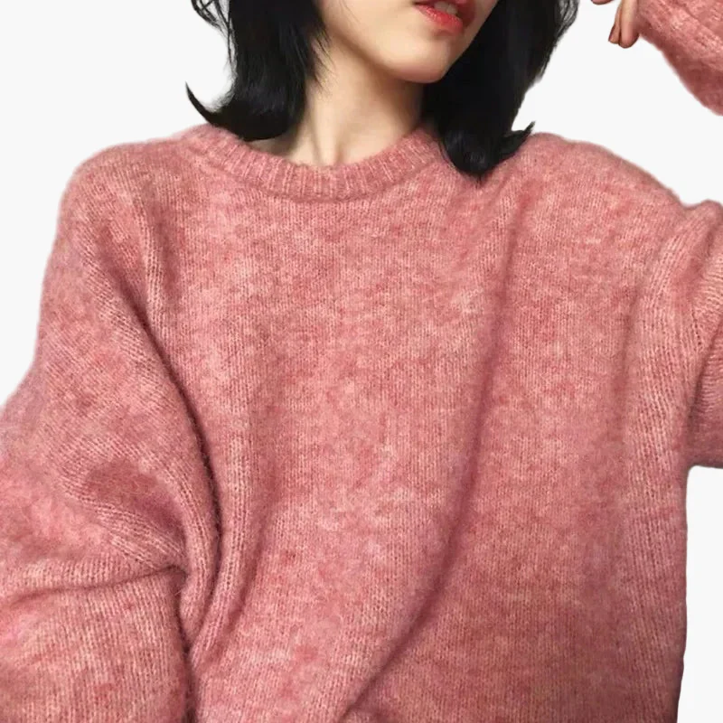 Damen Oversize Strickpullover im Retro-Stil für Herbst und Winter – Modischer Alltagspullover mit lockerer Passform - Image 3