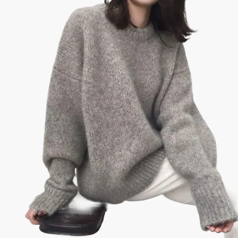 Damen Oversize Strickpullover im Retro-Stil für Herbst und Winter – Modischer Alltagspullover mit lockerer Passform - Image 4