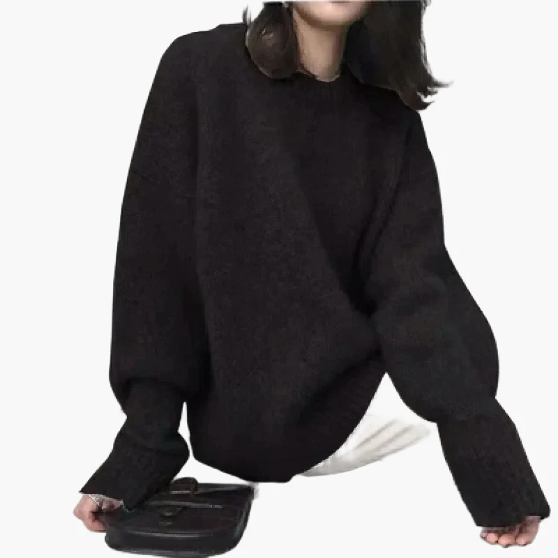 Damen Oversize Strickpullover im Retro-Stil für Herbst und Winter – Modischer Alltagspullover mit lockerer Passform - Image 5