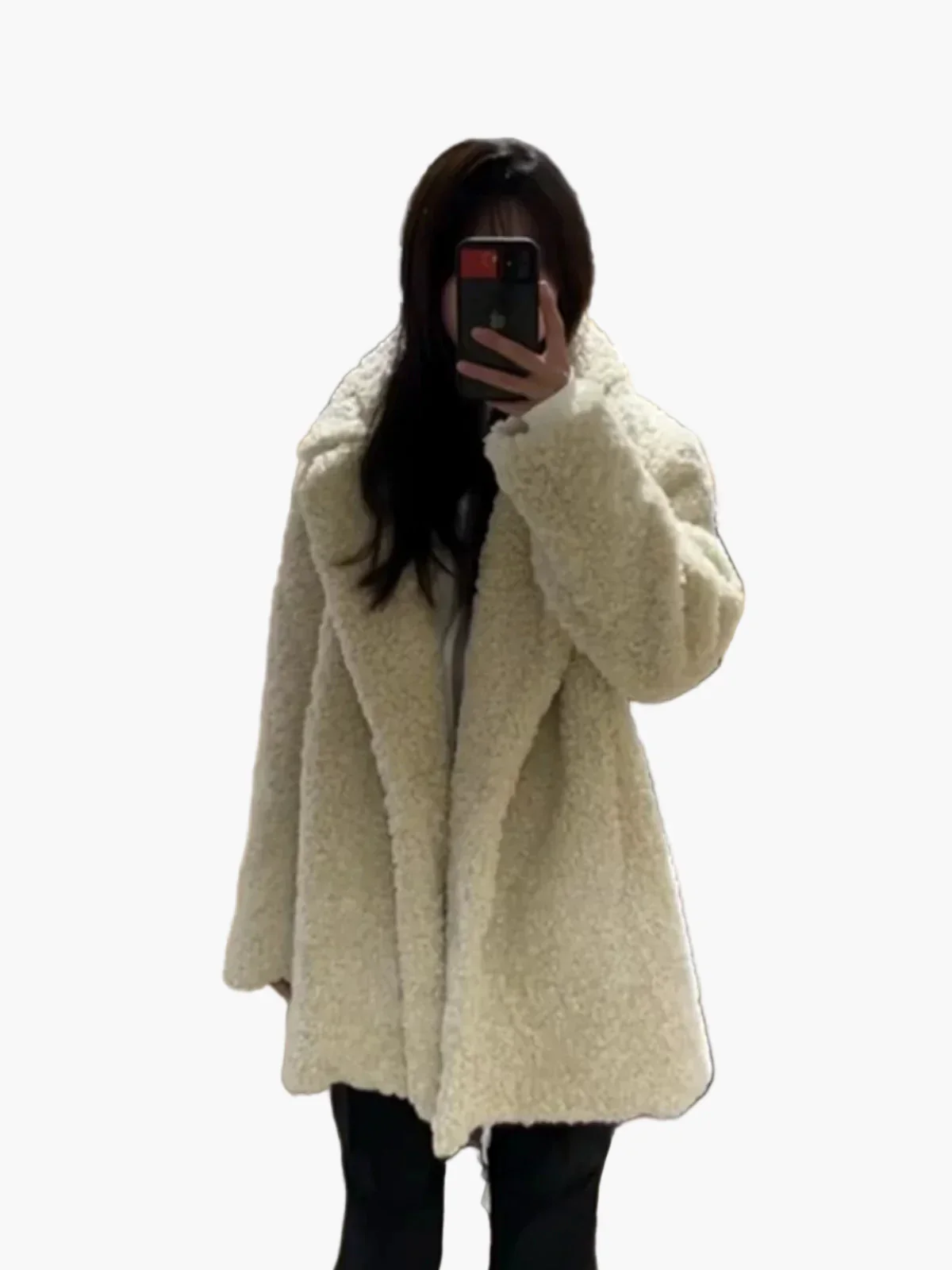 Damen Oversize Teddy Mantel für Herbst und Winter – Stilvoller Freizeit-Look
