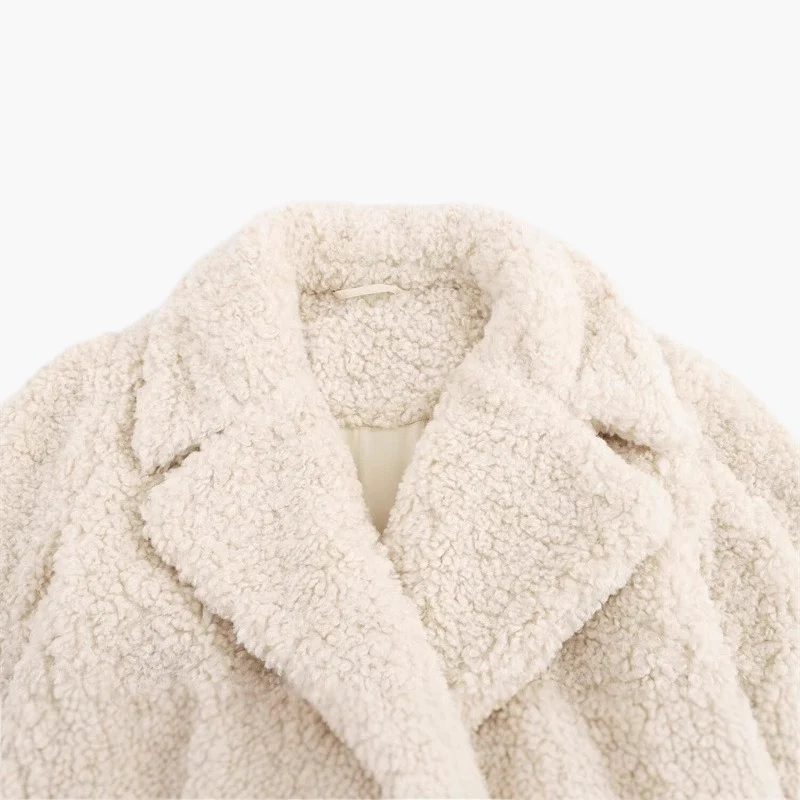 Damen Oversize Teddy Mantel für Herbst und Winter – Stilvoller Freizeit-Look - Image 4