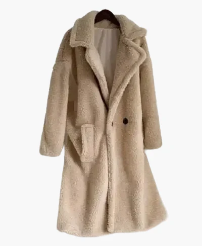 Damen Oversize Teddy Mantel – Modischer Winterstil für Alltag und Freizeit - Image 11