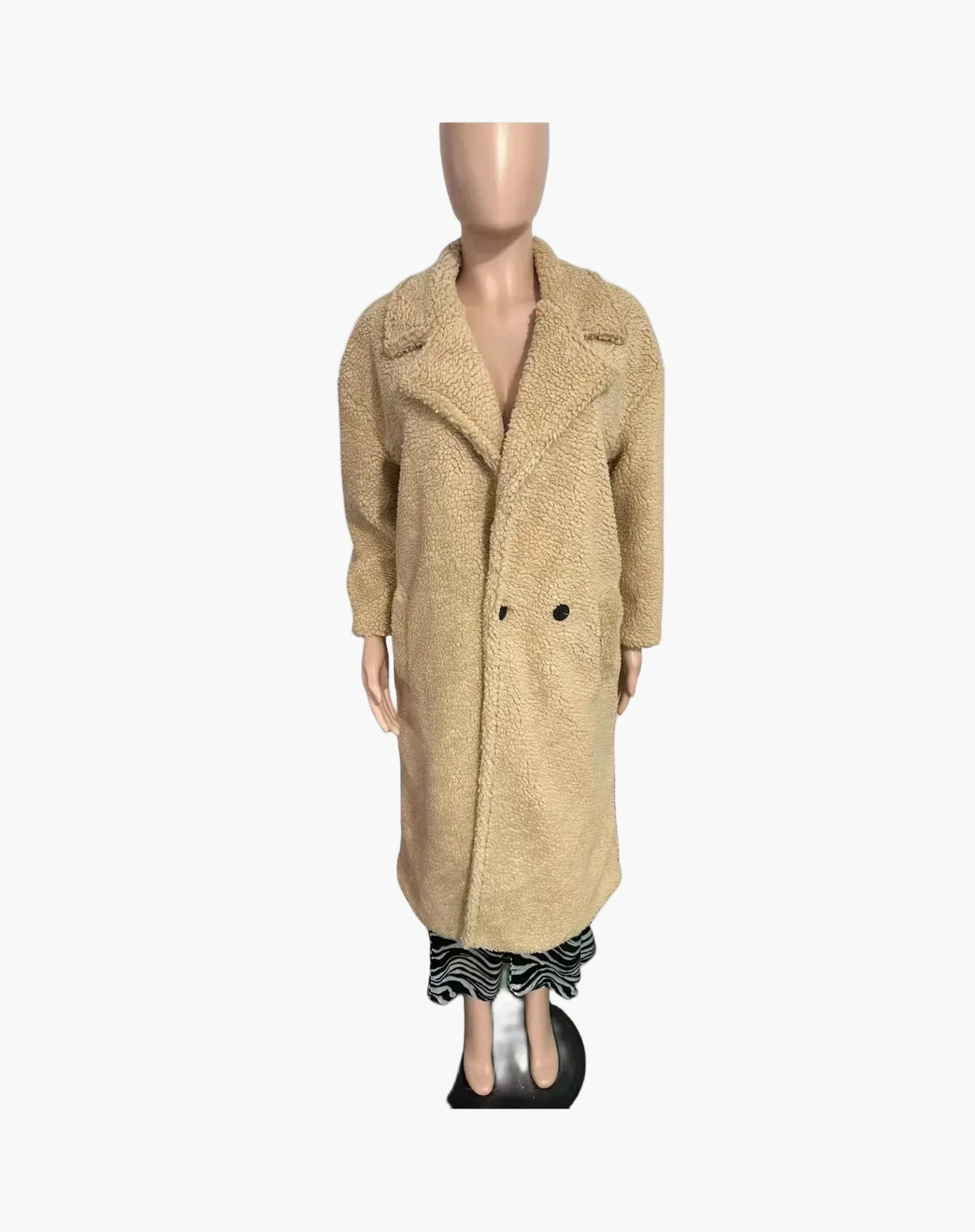 Damen Oversize Teddy Mantel – Modischer Winterstil für Alltag und Freizeit - Image 7