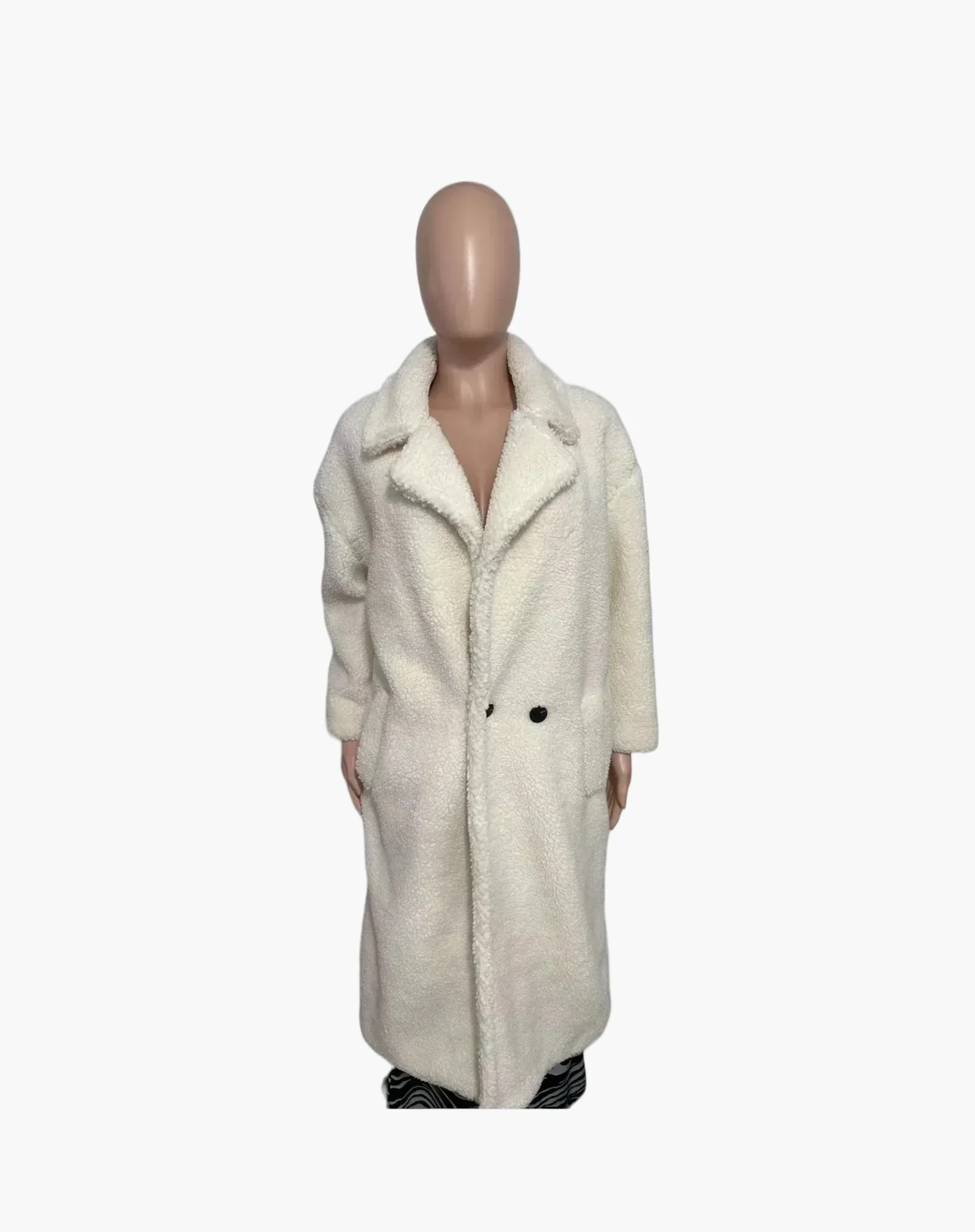 Damen Oversize Teddy Mantel – Modischer Winterstil für Alltag und Freizeit - Image 8