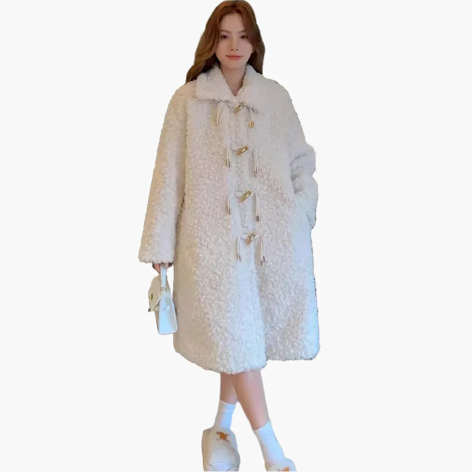 Damen Oversize Teddy Mantel Wintermode Lässig Elegant - Image 4