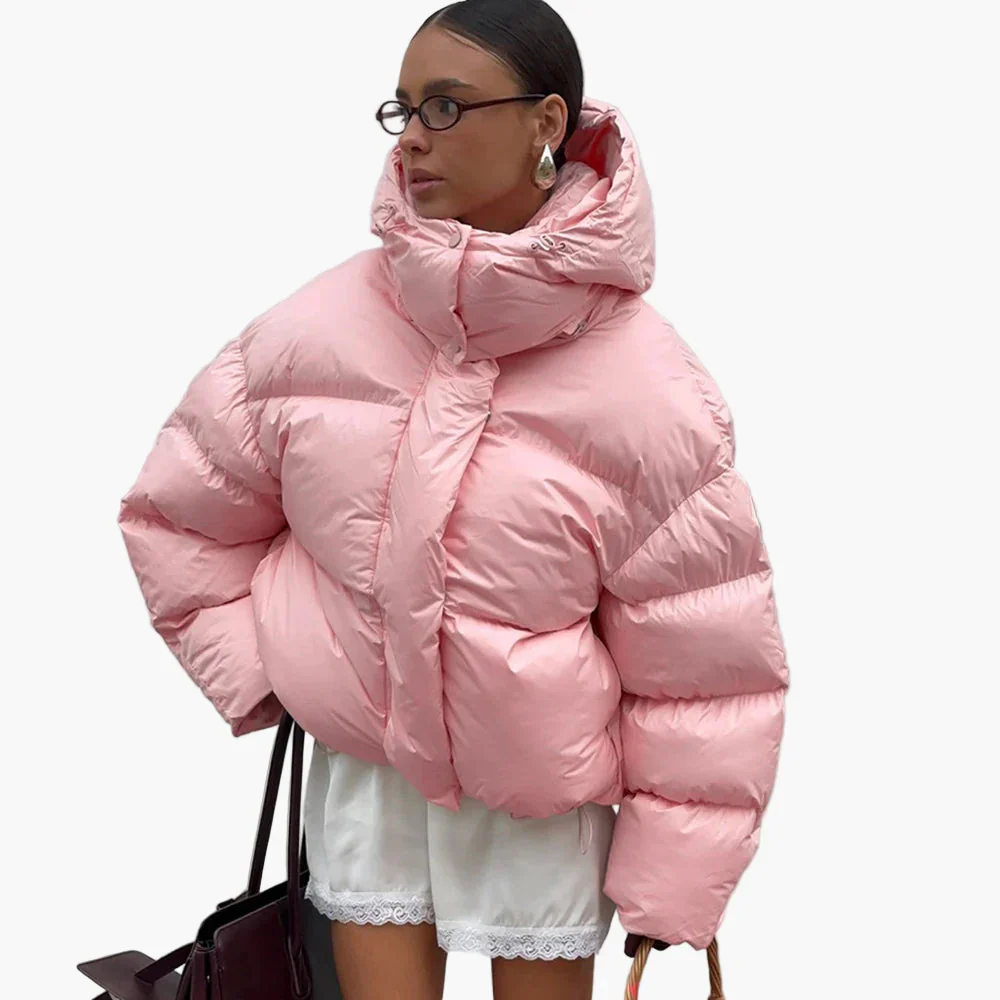 Damen Oversize Winter Steppjacke Trendy Streetstyle Outdoor - Image 7