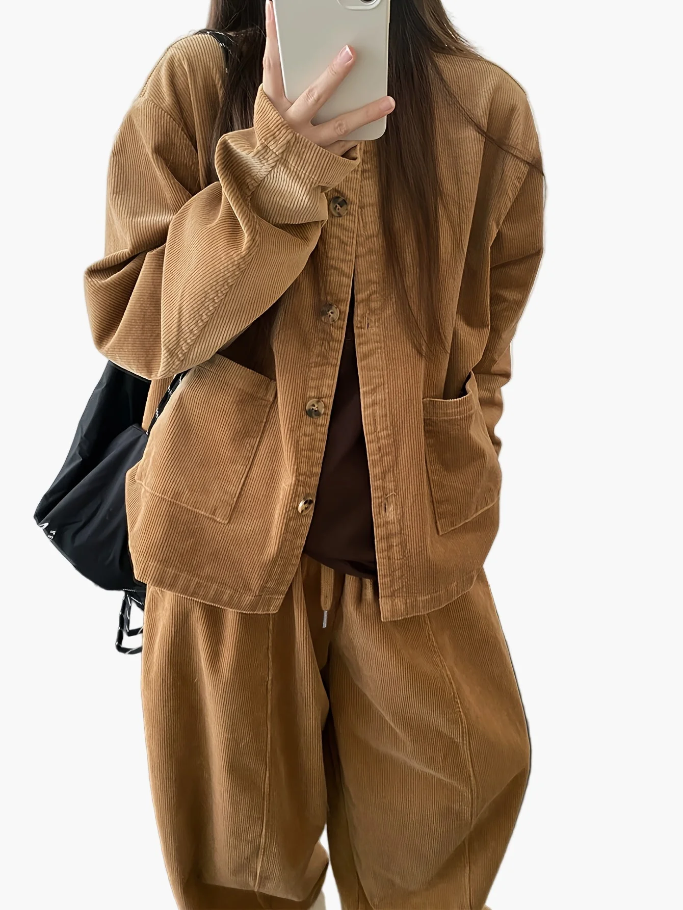 Damen Oversized Anzug Zweiteiler Set – Eleganter Freizeit-Look für Herbst und Winter - Image 4