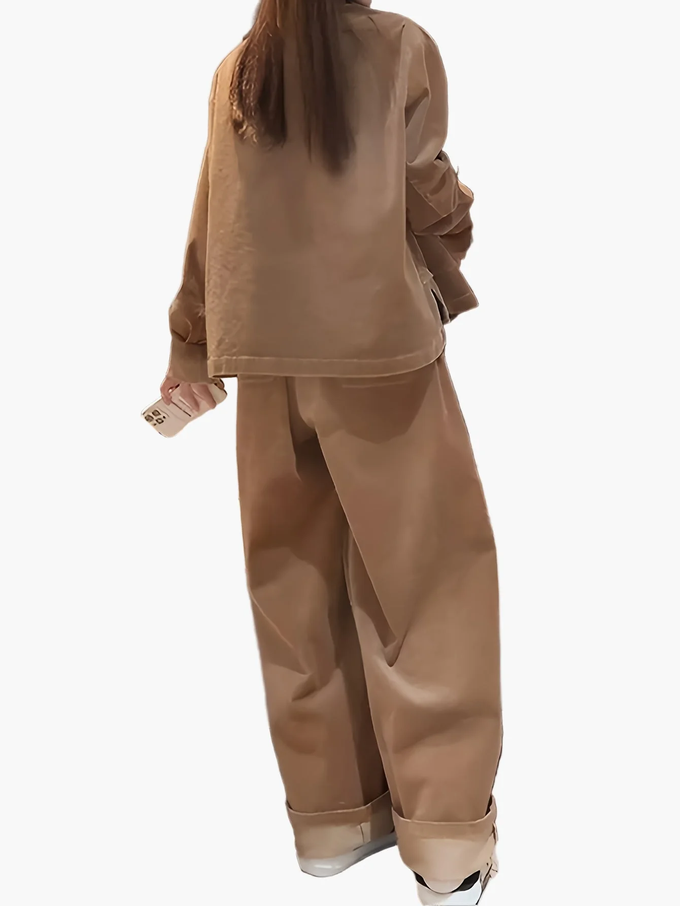 Damen Oversized Anzug Zweiteiler Set – Eleganter Freizeit-Look für Herbst und Winter - Image 5