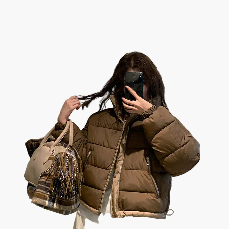 Damen Oversized Steppjacke Casual Streetwear Übergangsjacke - Image 8