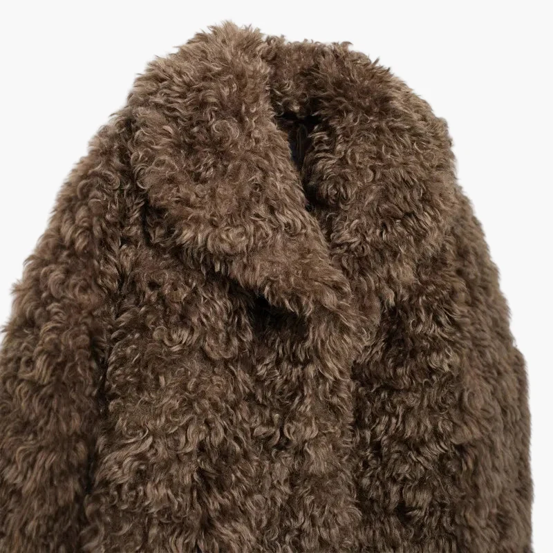 Damen Oversized Vintage Kuscheljacke für Herbst und Winter – Modischer Statement-Look - Image 4