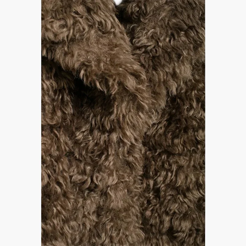 Damen Oversized Vintage Kuscheljacke für Herbst und Winter – Modischer Statement-Look - Image 5