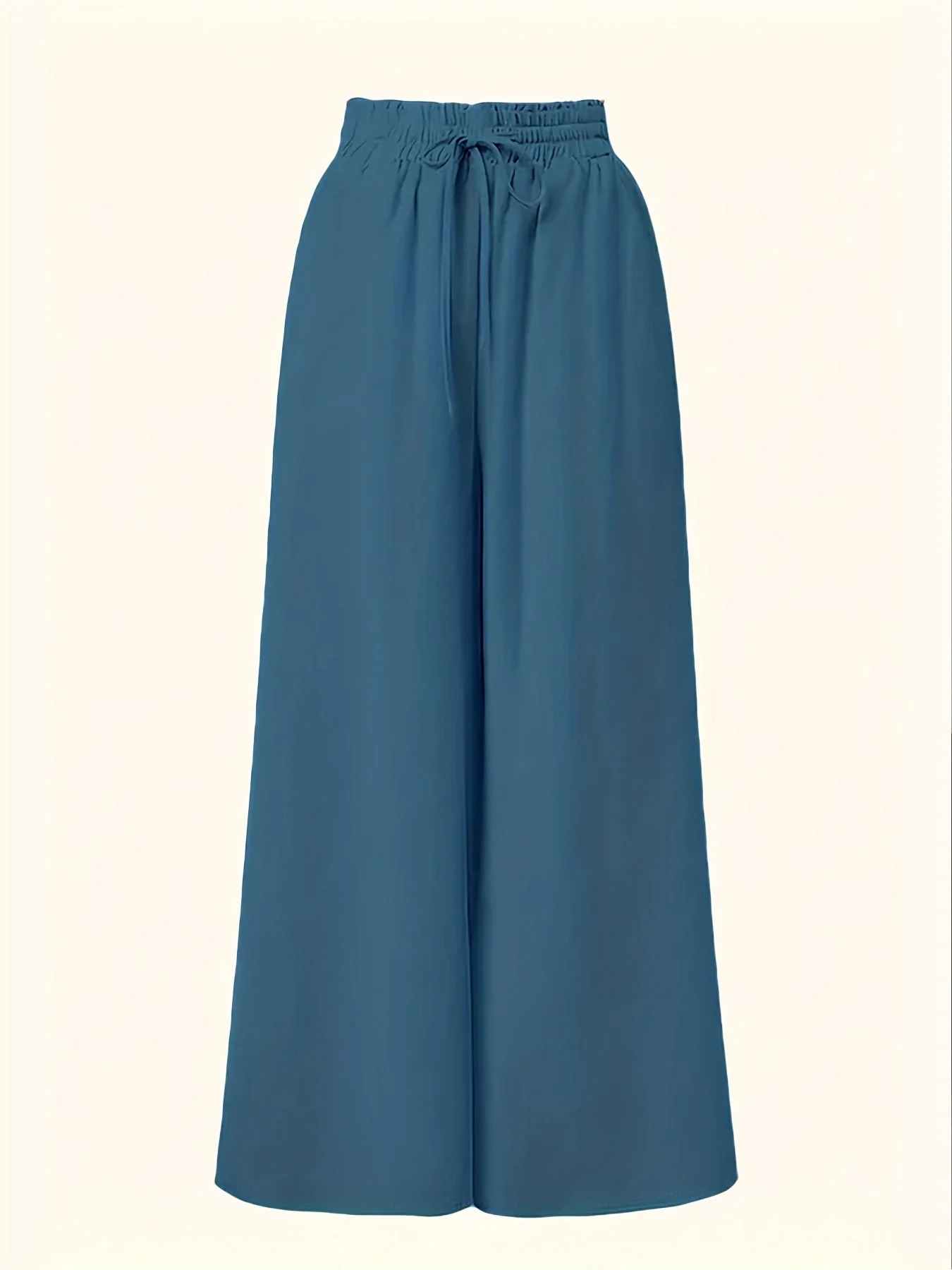 Damen Palazzo Hose mit weitem Bein und Paperbag-Bund – Eleganter High-Waist Style für Freizeit und Anlass - Image 10