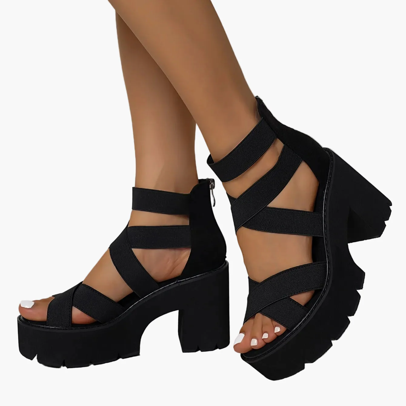 Damen Plateau-Sandalen mit Blockabsatz und Riemchen – Trendige Sommer-Schuhe für Alltag und Ausgehen - Image 7