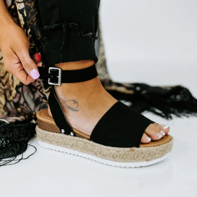Damen Plateau-Sandalen Espadrilles – Modische Sommer-Sandalen mit Knöchelriemen für Alltag, Freizeit & Urlaub - Image 15