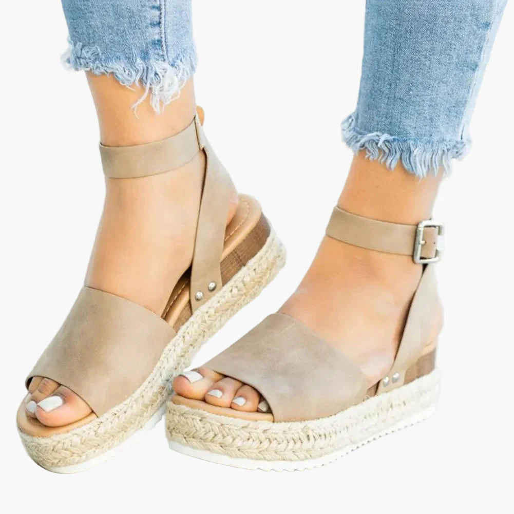 Damen Plateau-Sandalen Espadrilles – Modische Sommer-Sandalen mit Knöchelriemen für Alltag, Freizeit & Urlaub - Image 3