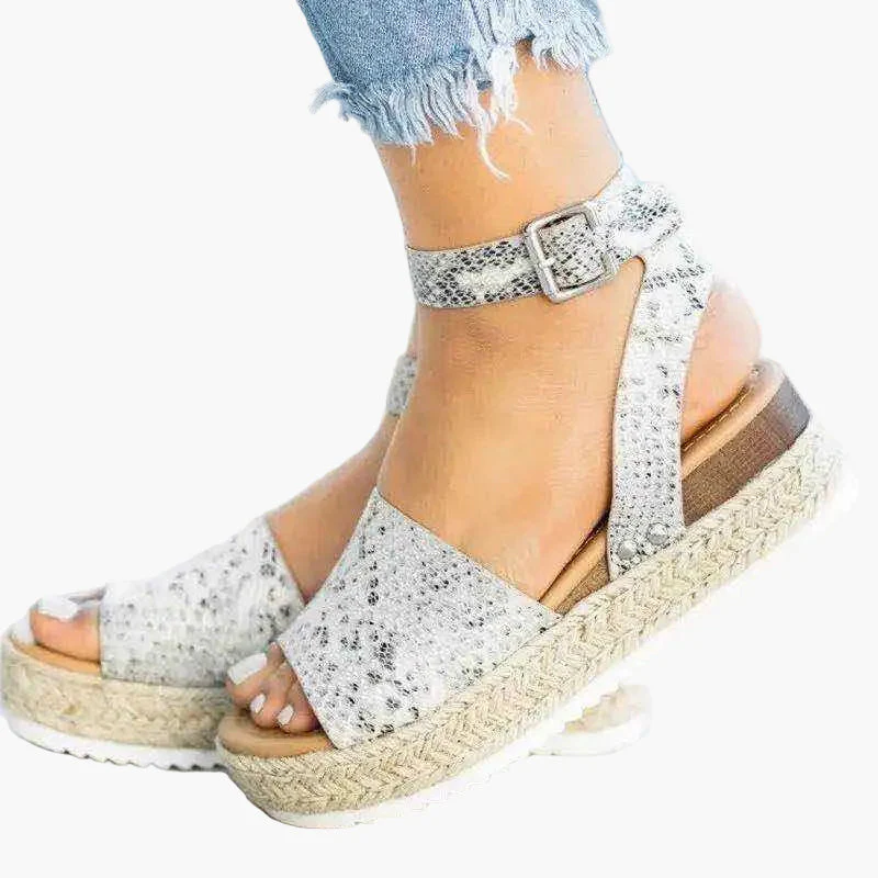 Damen Plateau-Sandalen Espadrilles – Modische Sommer-Sandalen mit Knöchelriemen für Alltag, Freizeit & Urlaub - Image 5
