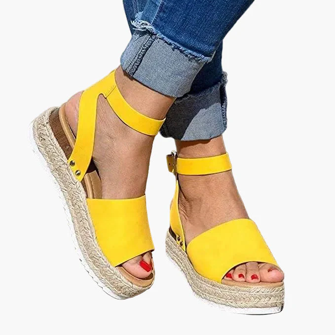 Damen Plateau-Sandalen Espadrilles – Modische Sommer-Sandalen mit Knöchelriemen für Alltag, Freizeit & Urlaub - Image 7