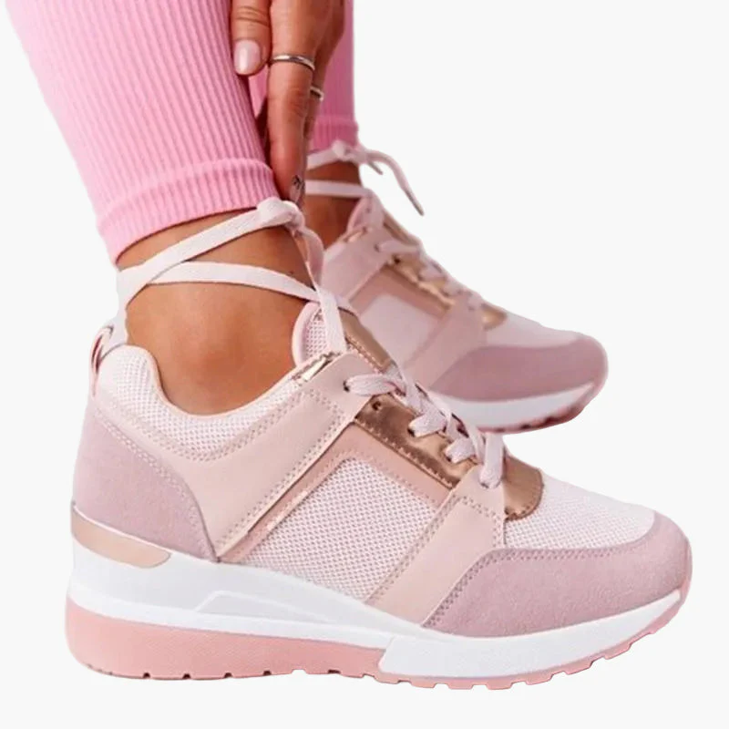 Damen Plateau Sneaker mit Metallic-Details – Modische Freizeitschuhe für Alltag und City-Look - Image 3