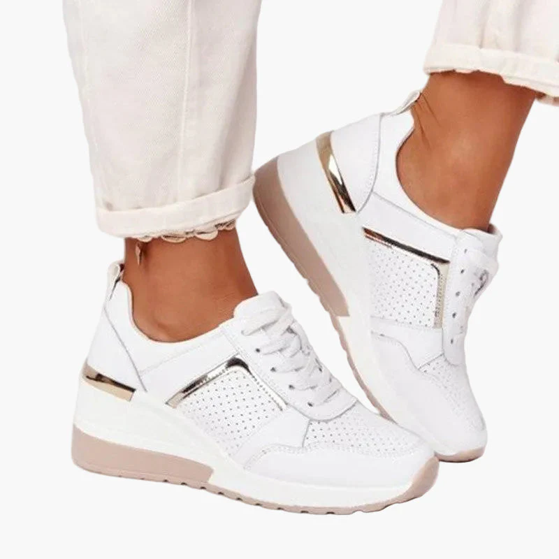 Damen Plateau Sneaker mit Metallic-Details – Modische Freizeitschuhe für Alltag und City-Look - Image 5