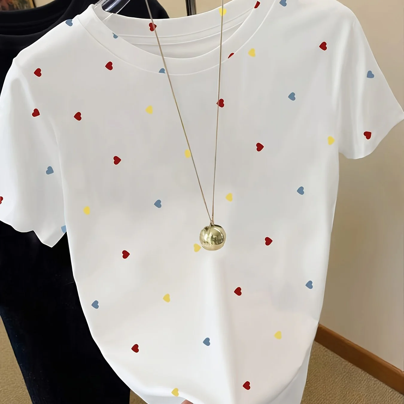 Damen Polka Dot T-Shirt im eleganten Stil – Perfekt für Alltag und Freizeit - Image 11