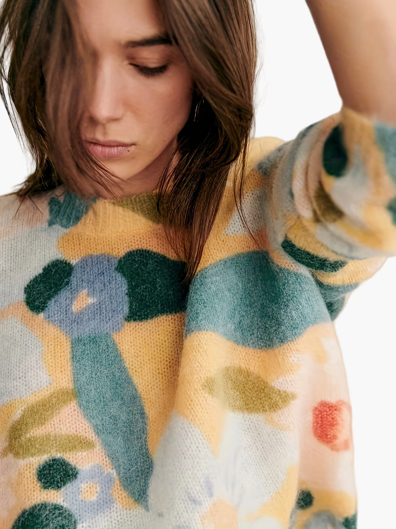 Damen Pullover mit künstlerischem Print und elegantem Stil für Herbst und Winter - Image 3