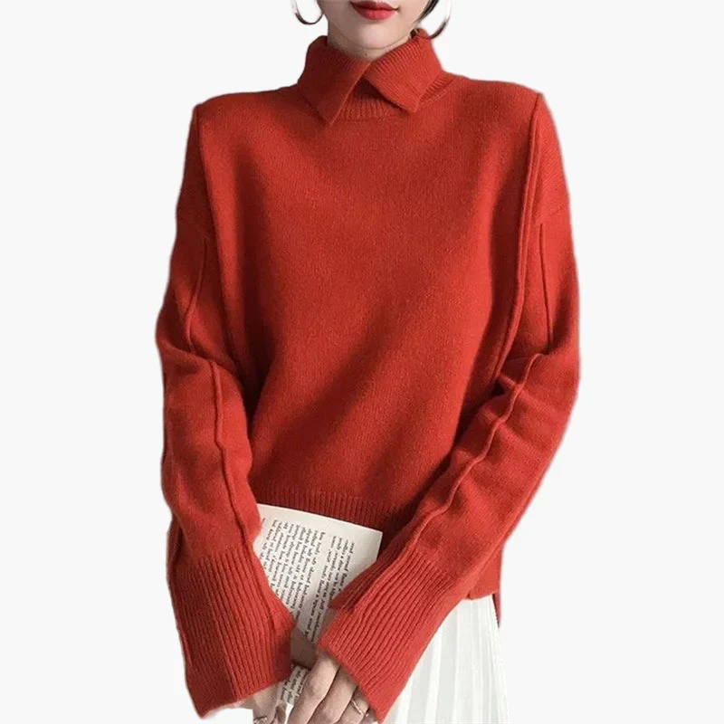Damen Pullover mit Kragen – Modischer Freizeit-Stil für Alltag und Büro - Image 2
