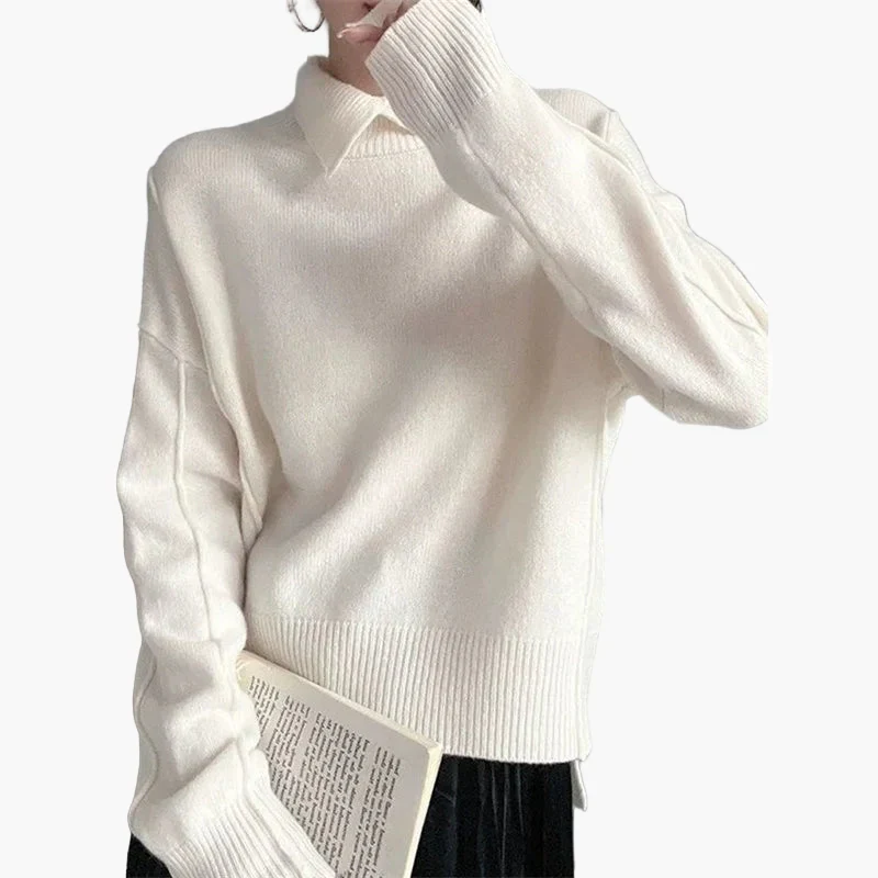 Damen Pullover mit Kragen – Modischer Freizeit-Stil für Alltag und Büro - Image 4