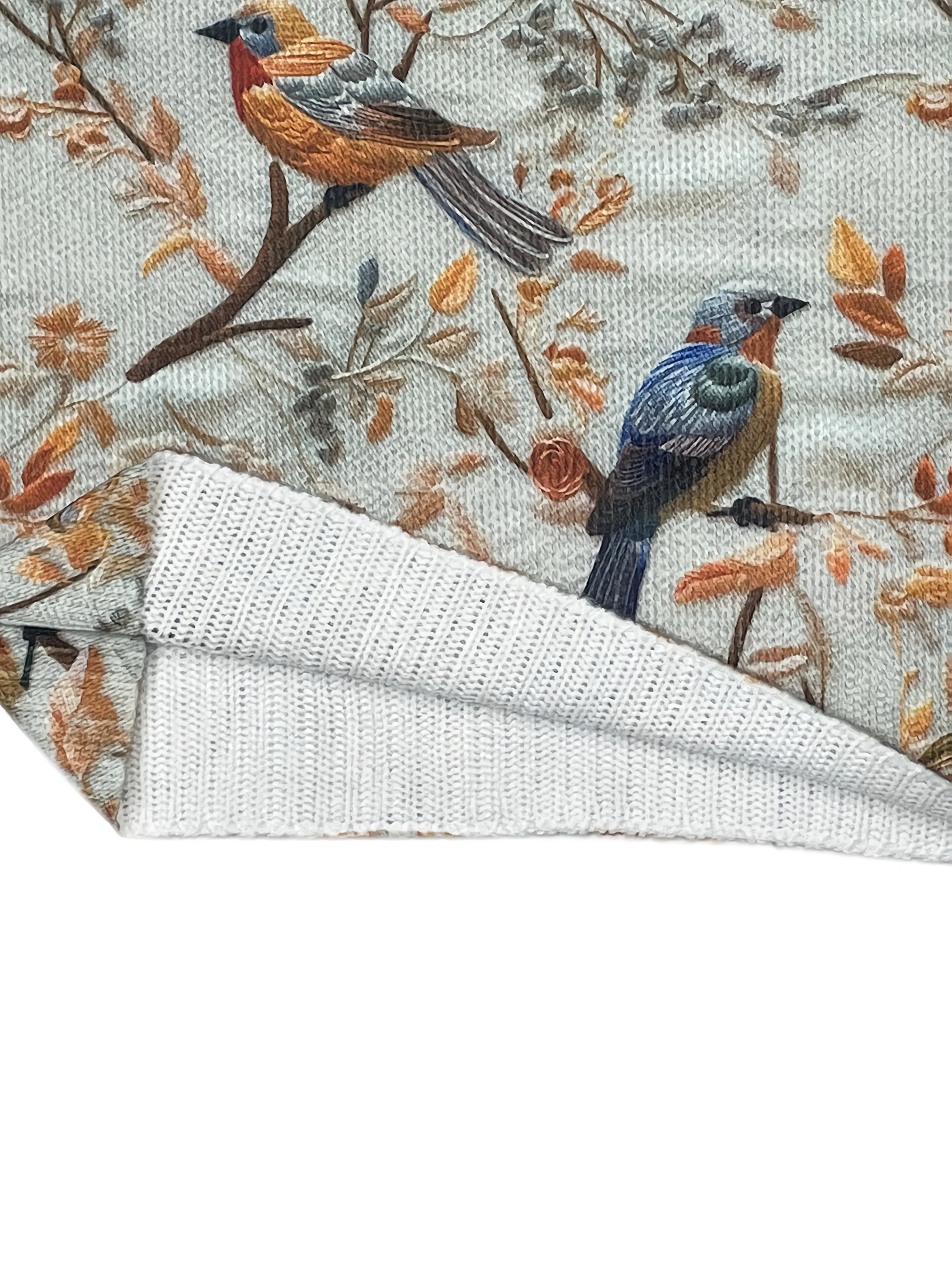 Damen Pullover mit Vogelmotiv und hohem Kragen – Eleganter Strickpullover für Herbst und Winter - Image 3