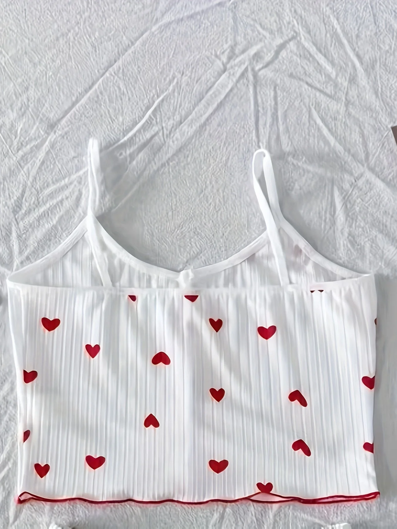 Damen Pyjama Set mit Herzchen-Muster, zweiteilig, für Sommer, sexy Stil, Schlafanzug - Image 5