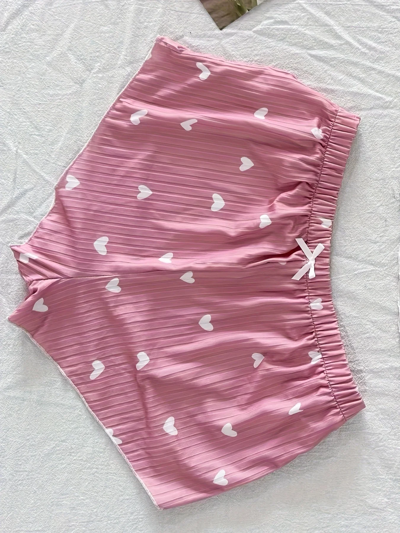 Damen Pyjama Set mit Herzchen-Muster, zweiteilig, für Sommer, sexy Stil, Schlafanzug - Image 8