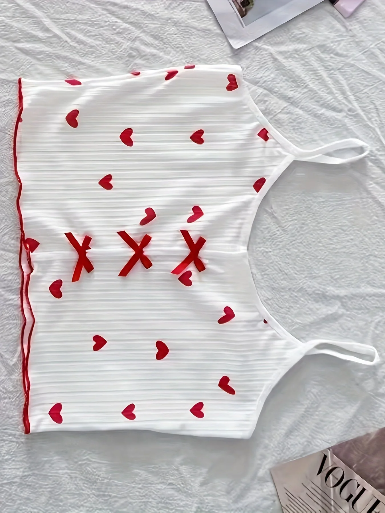 Damen Pyjama Set mit Herzchen-Muster, zweiteilig, für Sommer, sexy Stil, Schlafanzug - Image 9