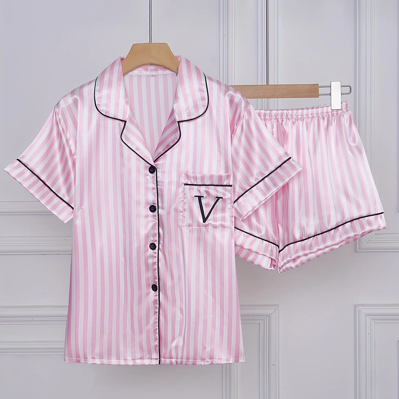 Damen Pyjama Set Kurzarm Gestreift – Bequemes Schlafanzug-Set für Frühling & Sommer - Image 11
