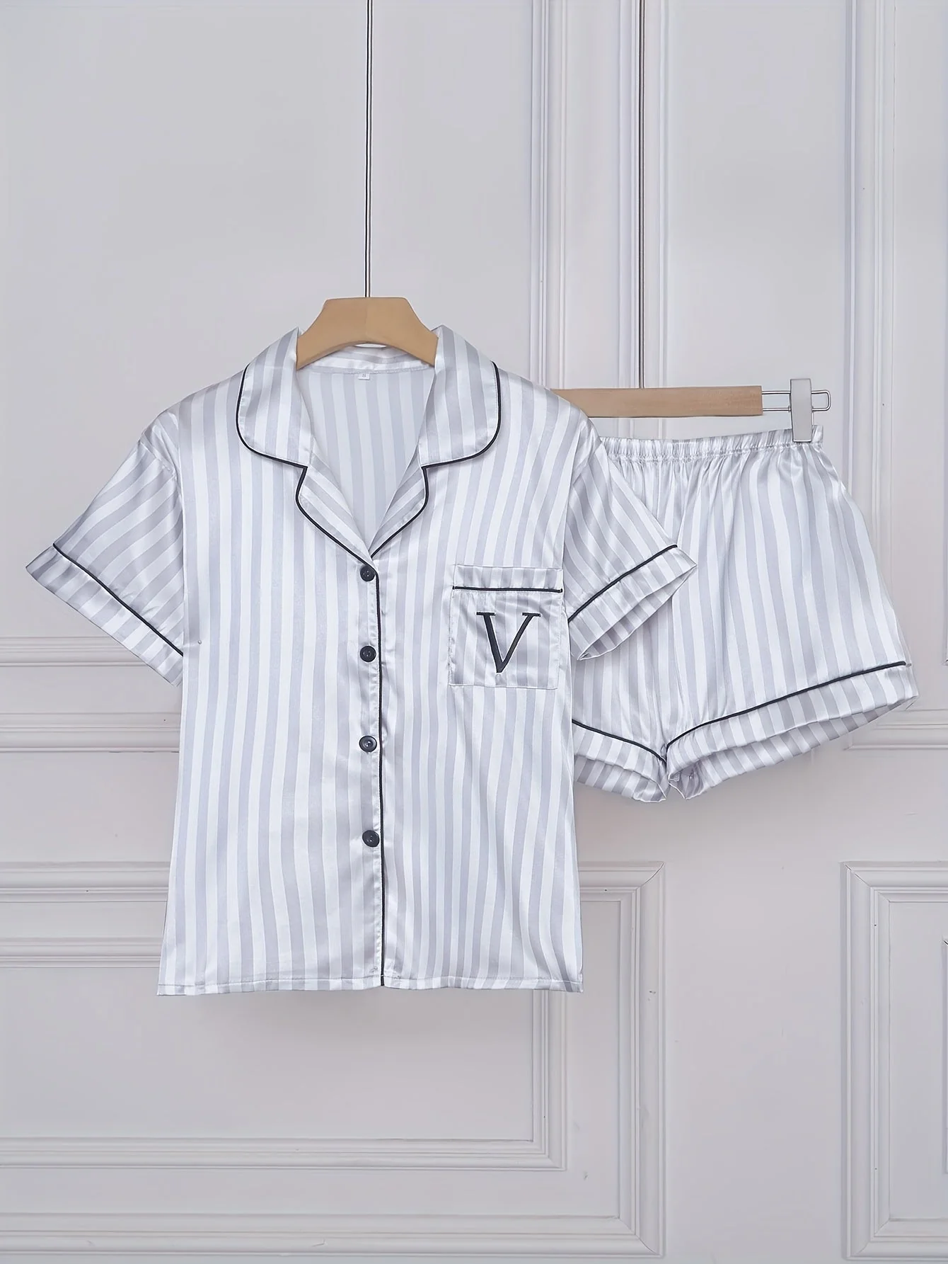 Damen Pyjama Set Kurzarm Gestreift – Bequemes Schlafanzug-Set für Frühling & Sommer - Image 3