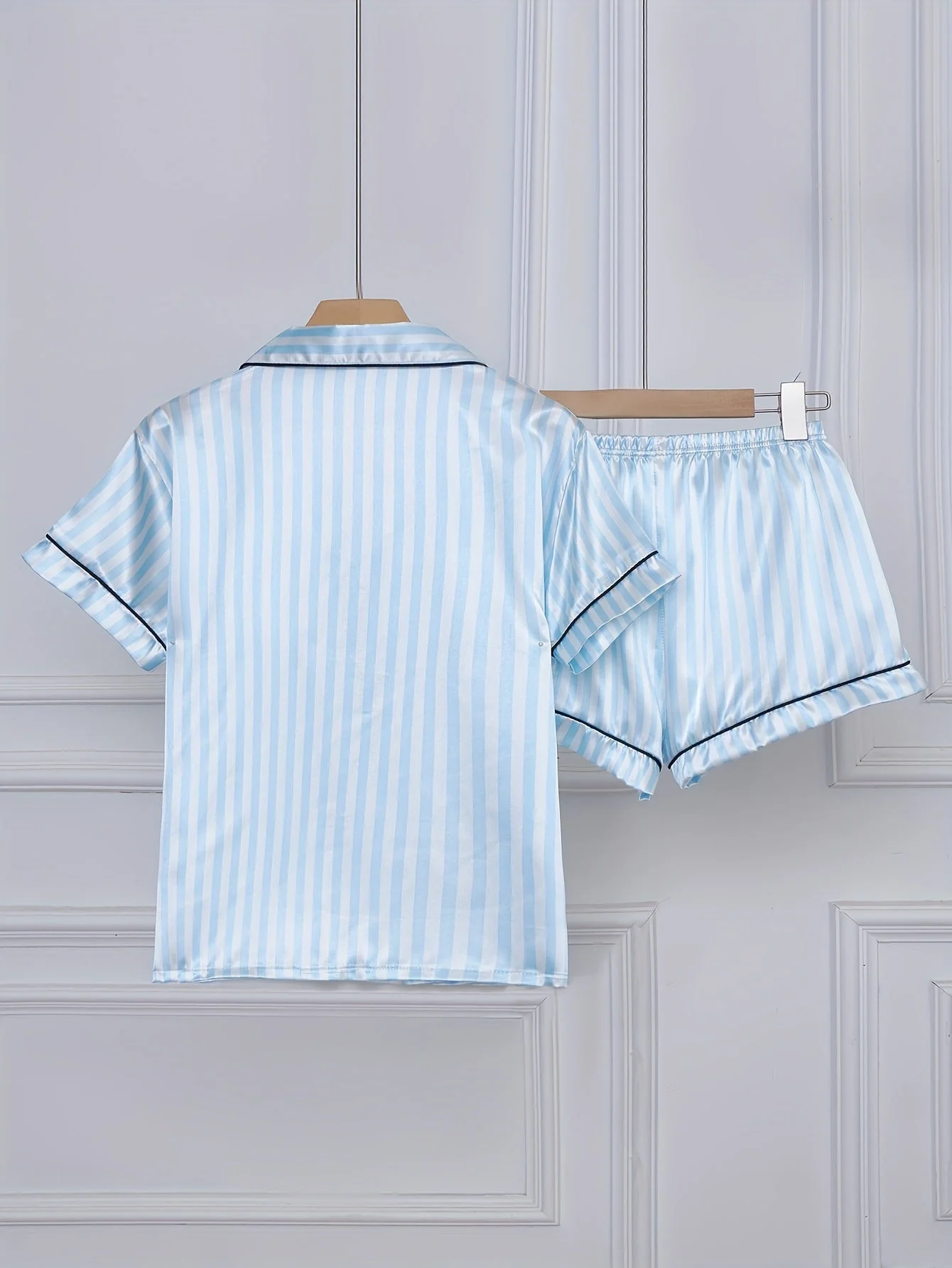Damen Pyjama Set Kurzarm Gestreift – Bequemes Schlafanzug-Set für Frühling & Sommer - Image 4
