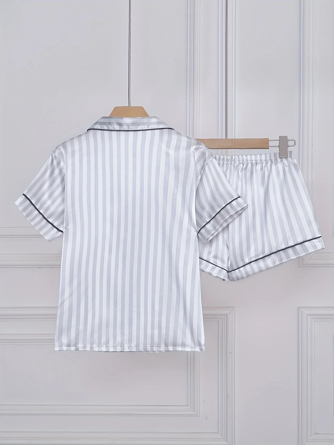 Damen Pyjama Set Kurzarm Gestreift – Bequemes Schlafanzug-Set für Frühling & Sommer - Image 5