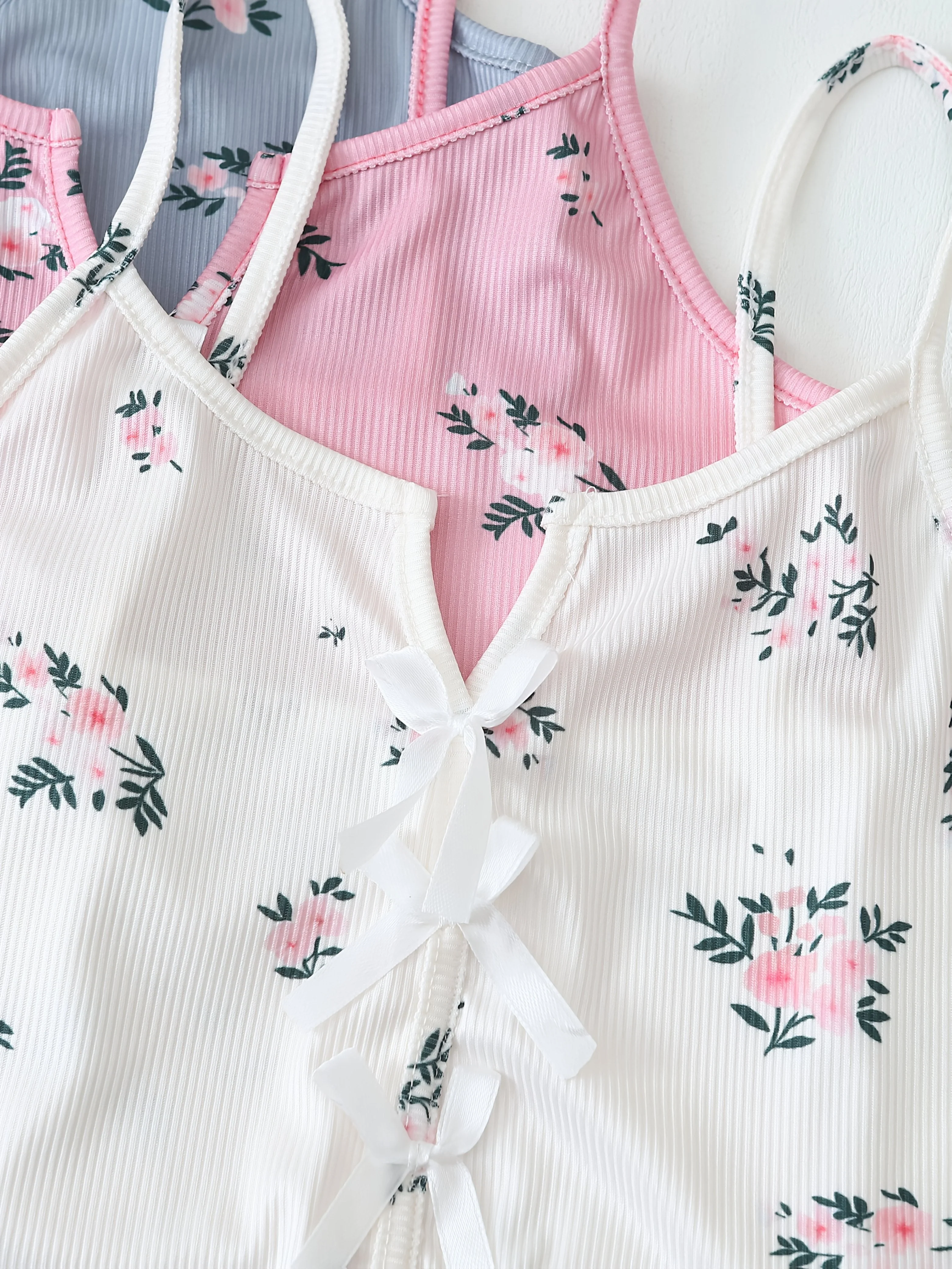 Damen Pyjama Set Zweiteilig mit Blumendruck – Kurzes Schlafanzug-Set für Frühling und Sommer, Sexy Stil - Image 5