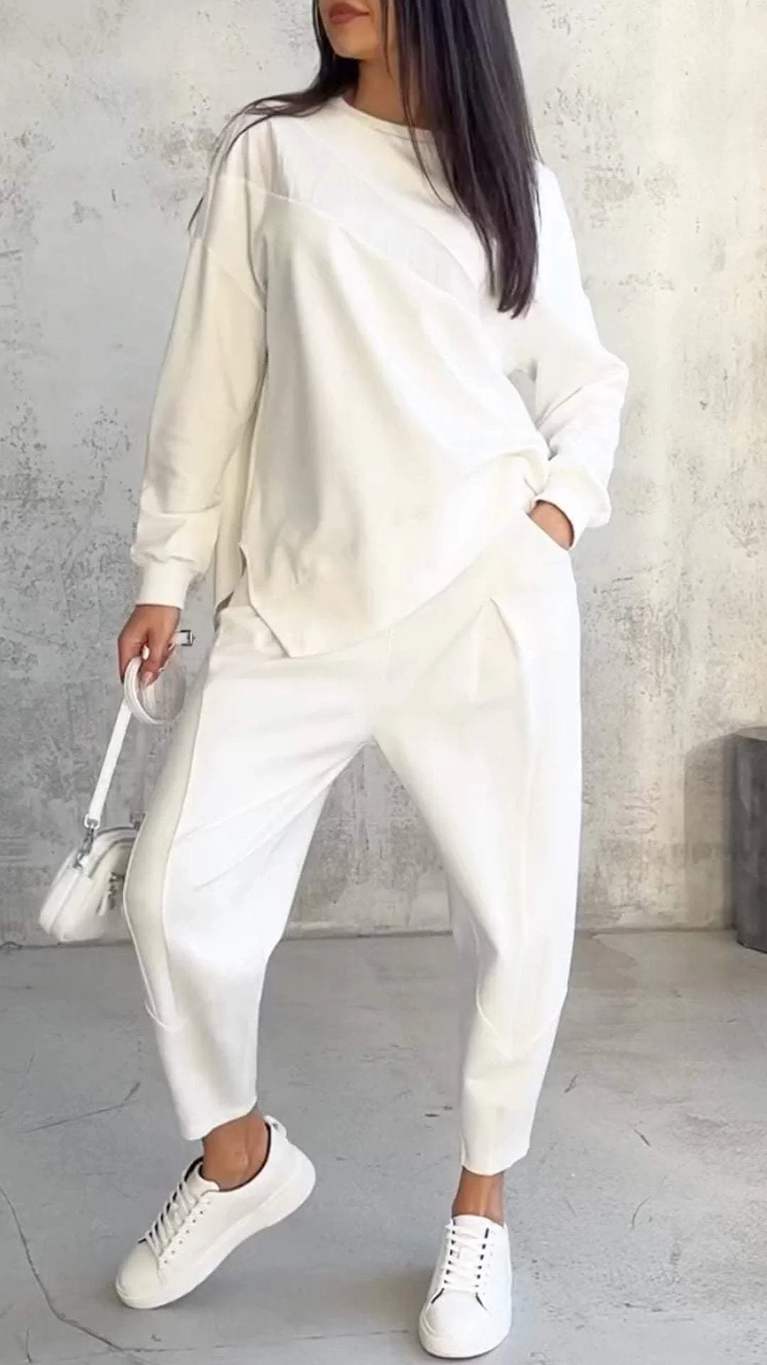 Damen Relaxed Style Freizeit Zweiteiler Set – Lässiges Outfit für Alltag, Reisen & Sport - Image 2